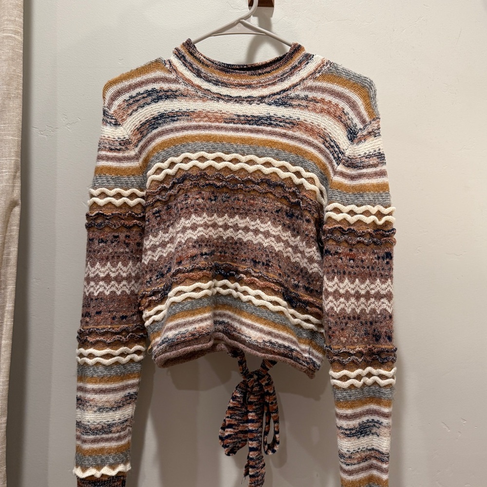 Shyanne Multicolor Striped Crew Neck Sweater